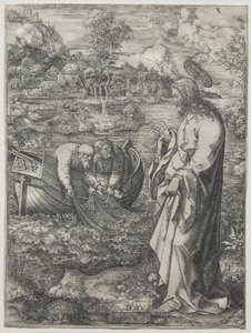 Jezus wzywający św. Piotra i św. Andrzeja autorstwa Dirk Vellert