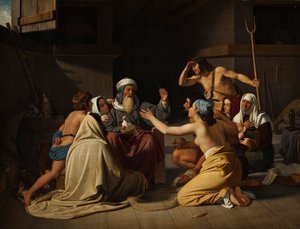 Noe i jego rodzina w Arce, 1835.