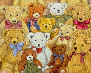 Ted-Patch, 1995 (akryl na panelu) autorstwa Ditz