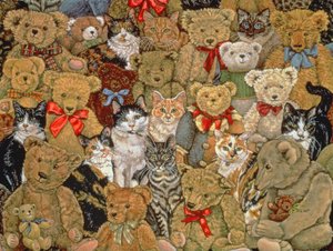 Tedcats, 1997 (akryl na panelu) autorstwa Ditz