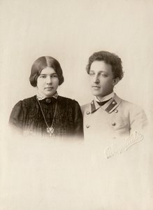 Aleksander Błok, rosyjski poeta, z żoną Lubą, ok. 1900