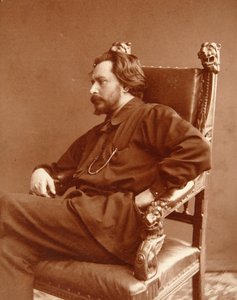 Portret autora Leonida Nikołajewicza Andrejewa (Leonid Andriejew) (1871-1919). Fotografia żelatynowa srebrna Dmitri Spiridonovich Zdobnov (koniec XIX w.)