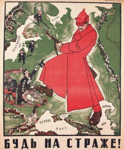 Żołnierze Armii Czerwonej polują na spekulantów i obcych najeźdźców autorstwa Dmitri Stahievic Moor