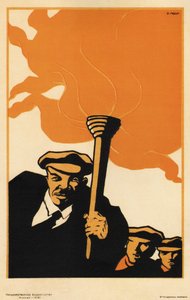 Lenin - Moor, Dmitri Stachievich (1883-1946) - 1919 - Kolorowa litografia - 38x25 - Rosyjska Biblioteka Państwowa, Moskwa