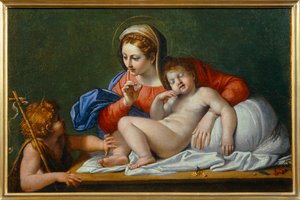 Najświętsza Maryja Panna z Dzieciątkiem Jezus i św. Janem Chrzcicielem, znany również jako ...