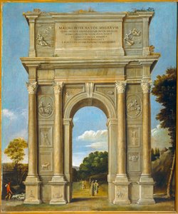 Łuk Triumfalny ... (olej na płótnie) autorstwa Domenichino (1581 1641)