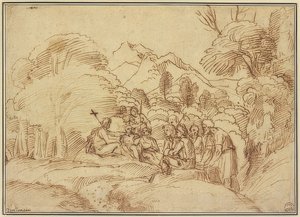Jan głosi kazania na pustyni autorstwa Domenichino