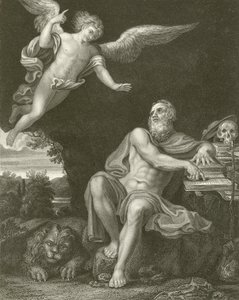 Św. Jerome z aniołem autorstwa Domenichino