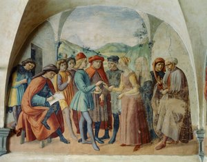 Posag panny młodej, ok. 1450-1500 (fresk)