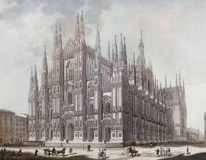 Duomo, czyli katedra w Mediolanie (w druku) autorstwa Domenico (after) Landini