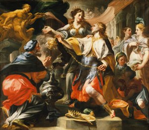 Salomon czczący pogańskiego boga autorstwa Domenico Antonio Vaccaro