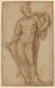 Herakles stojący z maczugą autorstwa Domenico Beccafumi