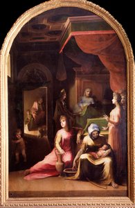 Narodziny dziewicy (malarstwo, ok. 1540-1543) autorstwa Domenico Beccafumi