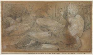 Trzy akty męskie, c. 1540-1547. autorstwa Domenico Beccafumi