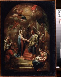 „Wesele Dziewicy” (Wesele Marii i Józefa) Obraz Domenico Corvi (1721-1803) XVIII-wieczne Państwowe Muzeum Sztuki, Tula, Rosja
