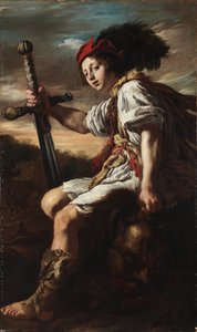 Włoski:  Davide con la testa di Golia David z głową Goliata
