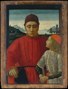 Francesco Sassetti 1421-1490 i jego syn Teodoro, ca. 1488. autorstwa Domenico Ghirlandaio