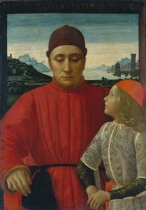 Francesco Sassetti i jego syn Teodoro, ok.1488 (tempera na drewnie) autorstwa Domenico Ghirlandaio