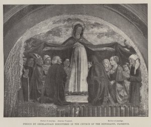 Fresk odkryty w kościele Ognissanti we Florencji autorstwa Domenico Ghirlandaio