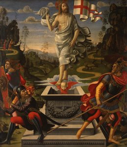 Niemiecki: Die Auferstehung Christi Zmartwychwstanie Chrystusa autorstwa Domenico Ghirlandaio