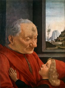 Włoski: Ritratto di vecchio con nipote Starzec i jego wnuk autorstwa Domenico Ghirlandaio