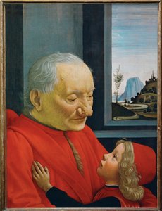 Portret starszego mężczyzny i młodego chłopca - ... autorstwa Domenico Ghirlandaio