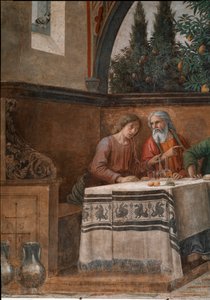 Ostatnia Wieczerza. Szczegół. (Fresk autorstwa Domenico Ghirlandaio