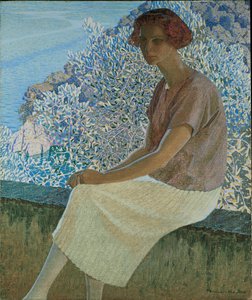 Srebrny spokój. Portret Almy Fidory, 1922. autorstwa Domenico Guerello