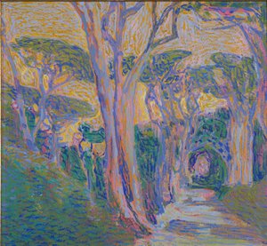 Las sosnowy w Portofino, ok.1920 autorstwa Domenico Guerello