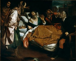 Śmierć proroka Ezechiela Obraz Domenico Fiaselli dit il Sarzana (1589-1669) XVII-wieczna Galleria di Palazzo Bianco, Genes