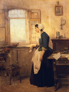 List, Domenico Induno (1815-1878), olej na płótnie