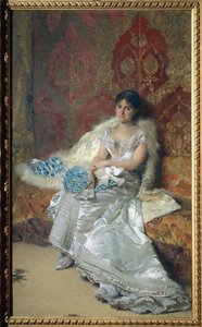 Portret pani Theresy Oneto Sweter, autorstwa Domenico Morelli autorstwa Domenico Morelli