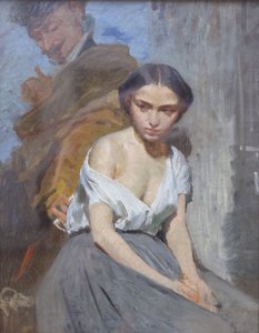 Uwodzenie, koniec XIX wieku (olej na płótnie) autorstwa Domenico Morelli