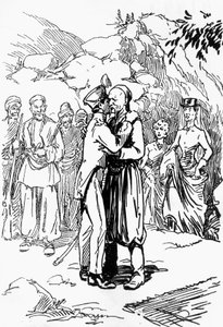 Ilustracja Domenico Natoli (1885-1968) do powieści King of Mountains autorstwa Edmonda Abouta (1828-1885) autorstwa Domenico Natoli