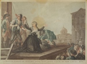 Elżbieta Francuska, siostra Ludwika XVI, na gilotynie 10 maja 1794 r.