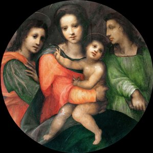 Madonna z Dzieciątkiem z dwoma aniołami.