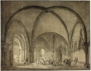 Sala chrztu i krużganki w katedrze w Moguncji, z kolekcji pamiętnych średniowiecznych budowli w Niemczech