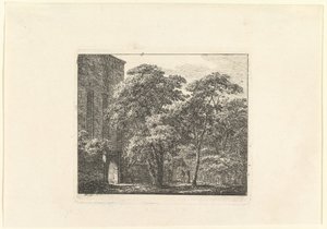 Architektura gotycka w krajobrazie, ca. 1807. autorstwa Domenico Quaglio II