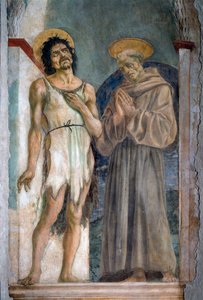 Św. Jan Chrzciciel i św. Franciszek z Asyżu - fresk