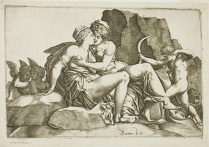 Jowisz i Callisto autorstwa Domenico Vito