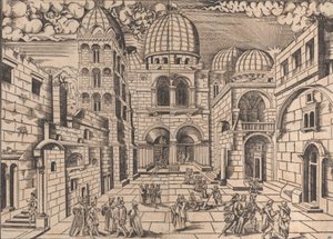 Bazylika Grobu Świętego w Jerozolimie, ok. godz. 1546. autorstwa Domenico dalle Greche
