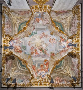 Sufit z alegorią Jesieni, Bachus, Sala Jesieni autorstwa Domenico the Elder Piola