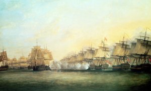 Czwarta akcja poza Trincomalee pomiędzy Anglikami pod dowództwem admirała Sir Edwarda Hughesa (ok. 1720-1794) a Francuzami pod dowództwem M. de Suffren, 1782