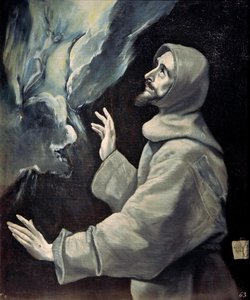 Stygmaty św. Franciszka, ok. 1585-1590. autorstwa Dominico El Greco