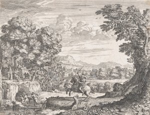 Bellerophon Pokonując Chimerę, 1668. autorstwa Dominique Barriere