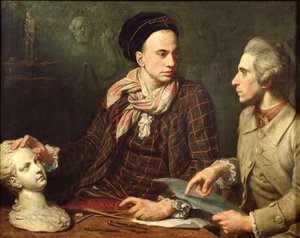 Autoportret z Dominique Herment (1730-77) 1769
