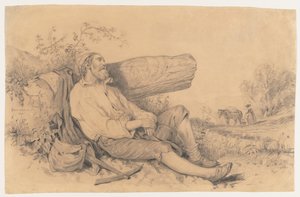 Śpiący robotnik polowy, 1842.