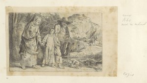Chrystus powraca ze świątyni z Józefem i Maryją Recueil de quatre-vingt-cinq estampes originales (tytuł serii) autorstwa Dominique Vivant Denon (baron) (attributed to)