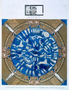 Planisfera astrologiczna zodiaku Dendery, ze stropu kaplicy w świątyni Hathor, Dendera, Egipt ok. 1802 r.