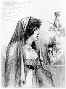 Lady Hamilton jako Diana-Hecate, 1791 autorstwa Dominique Vivant Denon